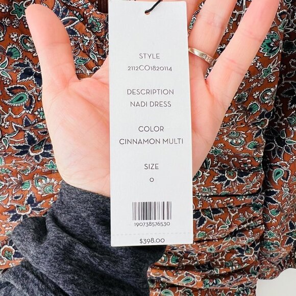 ❤️ Veronica Beard Nadi dress, Cinamon Multi, Size 0 016 - Picture 8 of 11
